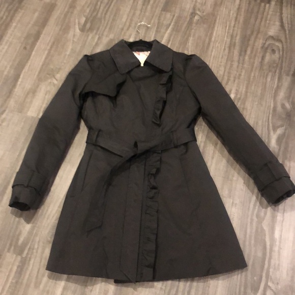 Jessica Simpson Ruffle Trench Coat - Picture 3 of 6